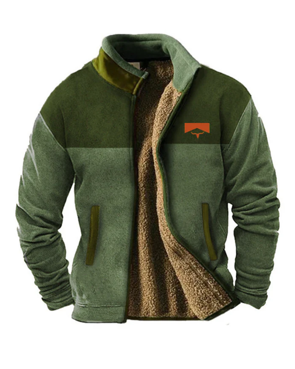 Veste Vintage avec Fermeture Éclair