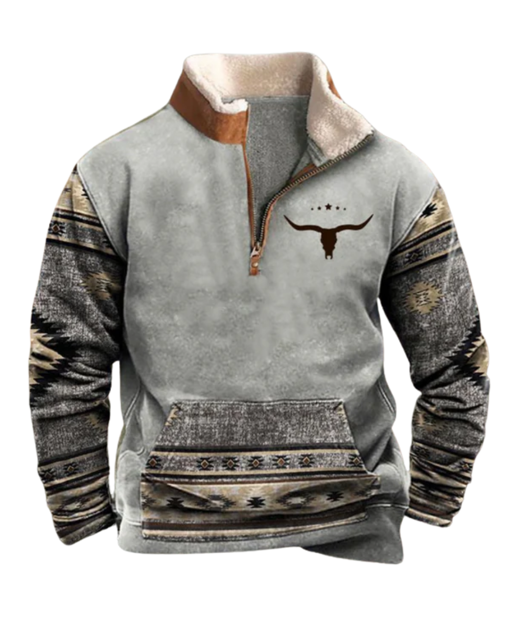 Pull Vintage avec Fermeture Éclair