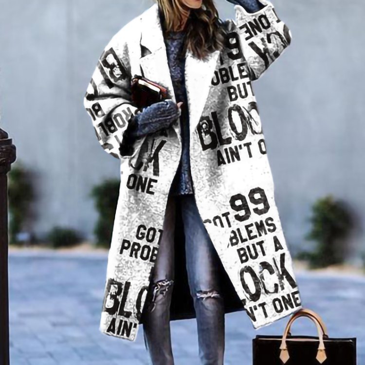 Manteau en laine pour femme intemporel avec col revers et fermeture à boutons | Idéal pour l'automne/hiver